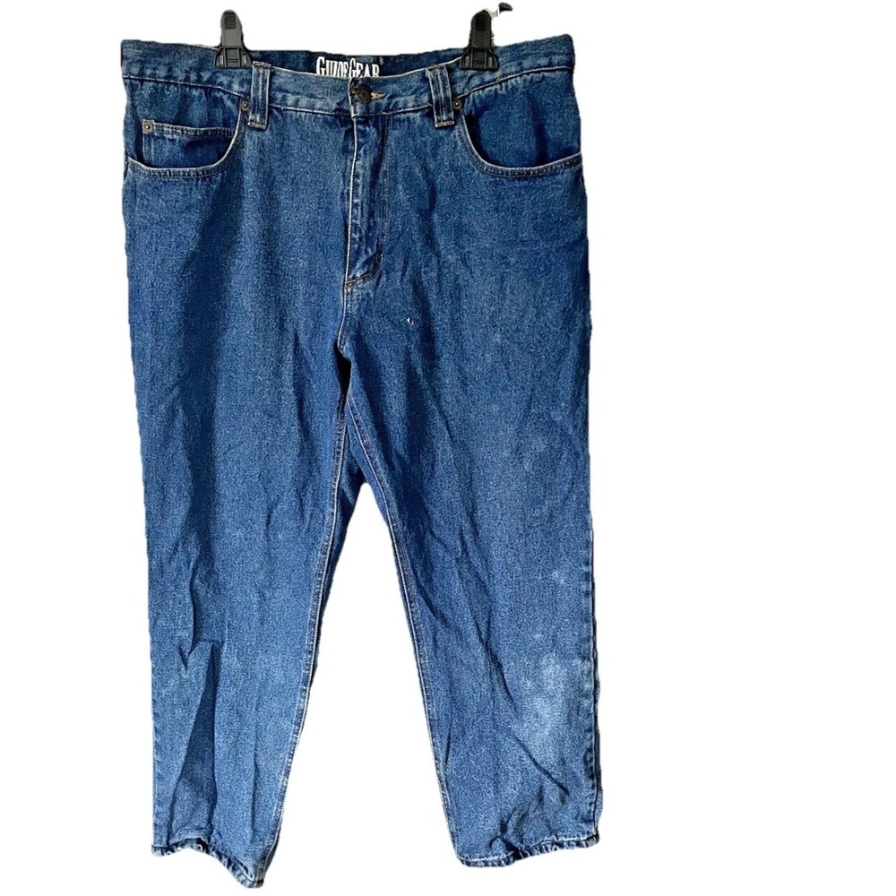 Work Jeans 36 x 29 Fleece Lined Blue Denim Mens Hiking Outdoor Warm Guide Gear